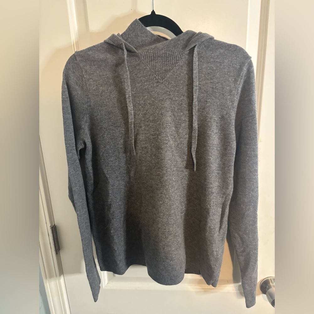 Banana Republic Charcoal Cashmere Sweater hoodie size small NWT